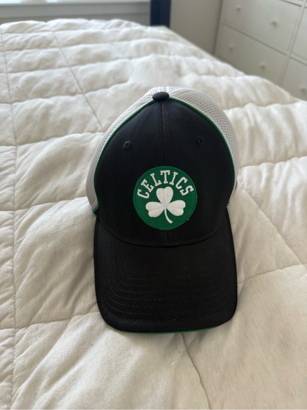 adidas Black and Green Celtics Logo hat